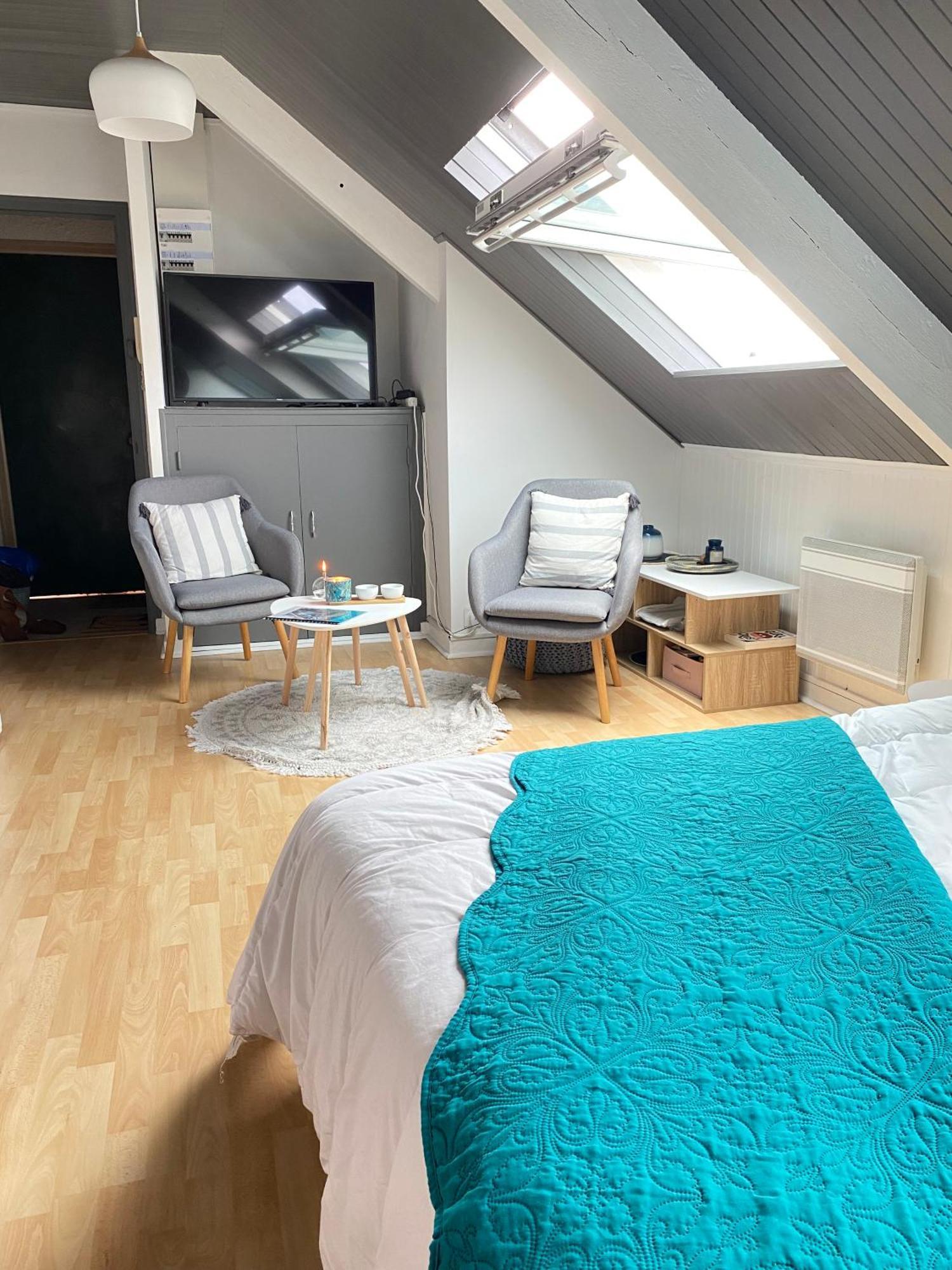 Apartmán Agreable Cocon Sous Les Toits - Parking - Wifi Pleneuf-Val-Andre Exteriér fotografie