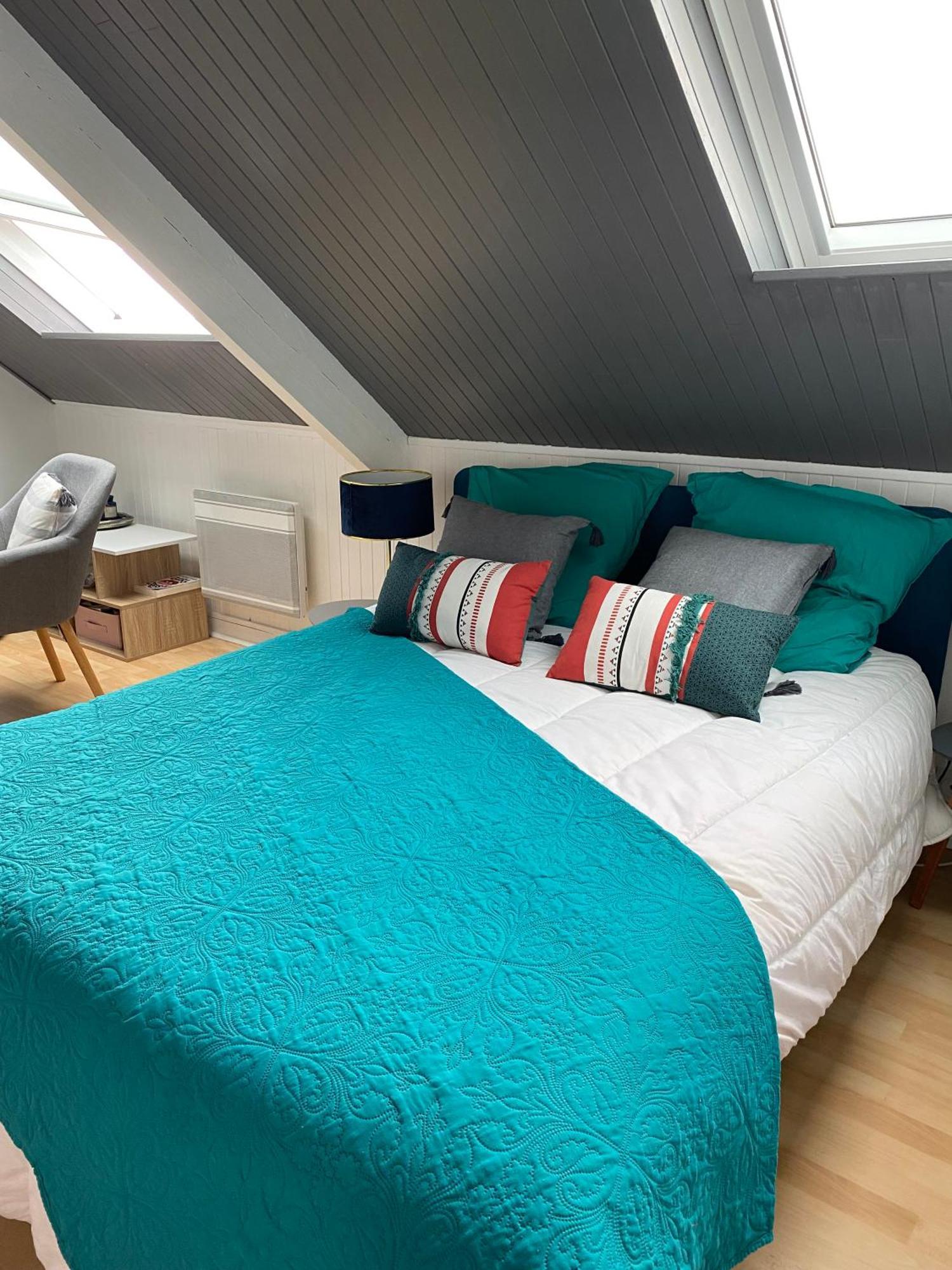 Apartmán Agreable Cocon Sous Les Toits - Parking - Wifi Pleneuf-Val-Andre Exteriér fotografie