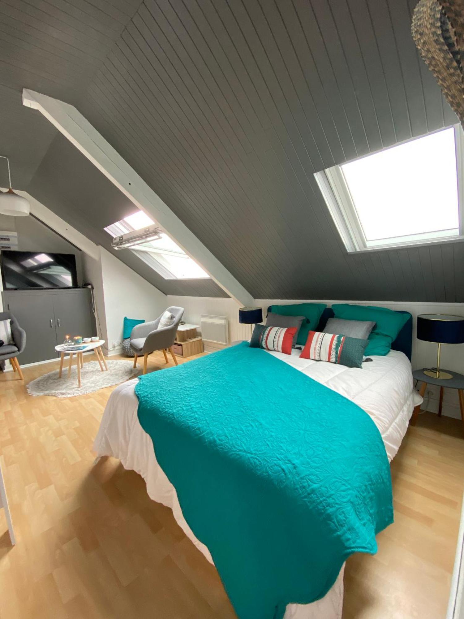 Apartmán Agreable Cocon Sous Les Toits - Parking - Wifi Pleneuf-Val-Andre Exteriér fotografie