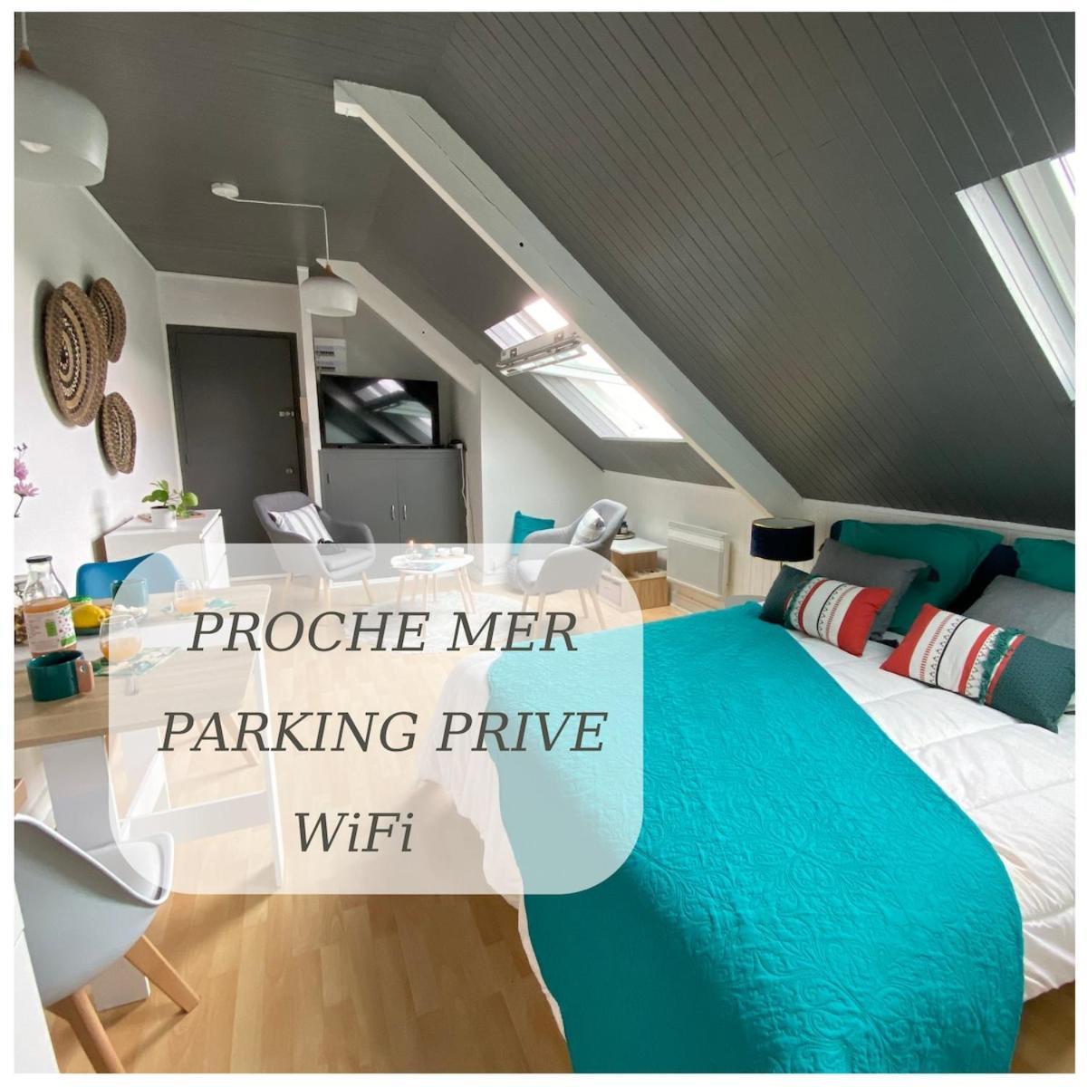 Apartmán Agreable Cocon Sous Les Toits - Parking - Wifi Pleneuf-Val-Andre Exteriér fotografie